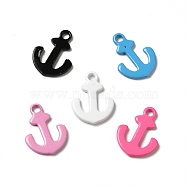 Spray Painted 201 Stainless Steel Charms, Anchor Charm, Mixed Color, 12x9x1mm, Hole: 1.2mm(STAS-I672-24)
