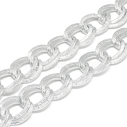 Unwelded Aluminum Double Link Chains, Gainsboro, 23x17x1.8x2.6mm(CHA-S001-081B)