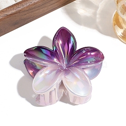 Flower Plastic Claw Hair Clips, Hair Accessories for Women & Girls, Purple, 78x70mm(PW-WGD28A5-01)