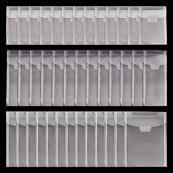 39Pcs 3 Style PP Plastic Envelopes, File Folder Organizer, Vertical, with Plug-in Style Closure, for School Home Office Work, Rectangle, Clear, 180~240x100~180x1mm, Inner Diameter: 177~237mm(AJEW-GL0001-33)