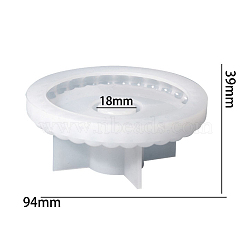 Food Grade Silicone Candle Holder Molds, Resin Casting Molds, for UV Resin, Epoxy Resin Craft Making, Flat Round Pattern, 96x39mm(SIMO-PW0010-01D)