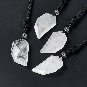 Natural Quartz Crystal Dagger Shape Pendant Necklace, Gemstone Jewelry for Women, 14.76 inch(37.5cm)
