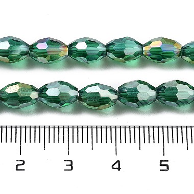 transparentes perles de verre de galvanoplastie brins(EGLA-A037-T6x8mm-B15)-4