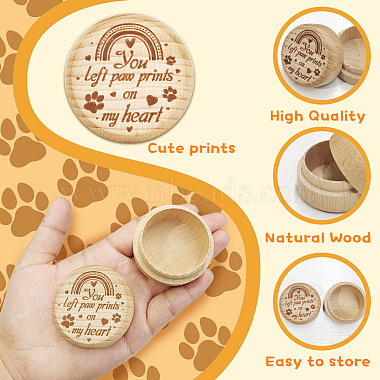 Beech Wooden Engraved My First Curl Box(CON-WH0121-002)-3