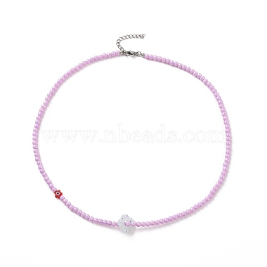 Opaque Acrylic Beaded Bracelets(NJEW-JN04174)-5