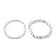 2Pcs Alloy Plastic Pearl Stretch Bracelets for Women(BJEW-U011-03G)-2