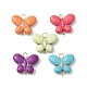 Dyed Synthetic Turquoise Butterfly Connector Charms(PALLOY-JF02691-02)-1