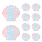 Shell Shaped Kraft Paper Packing Bags, Retail Shopping Bag, Merchandise Bag, Gift, Party Bag, Colorful, 8x14.9x21.1cm(ABAG-WH0048-62)