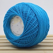 45g Cotton Size 8 Crochet Threads, Embroidery Floss, Yarn for Lace Hand Knitting, Dodger Blue, 1mm(PW-WG40532-16)