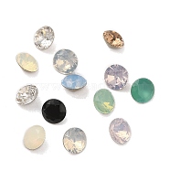 Pointed Back Glass Rhinestone Cabochons, Faceted, Diamond, Mixed Color, 5x3mm(GLAA-B012-45B-03)