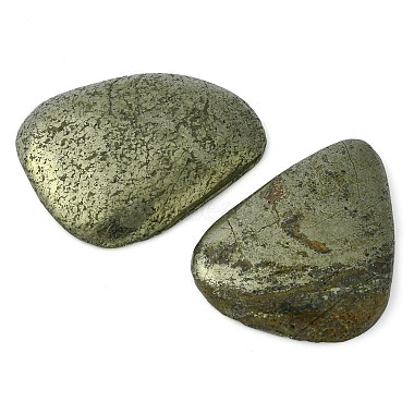 Natural Pyrite Flat Back Cabochons(G-D067-03)-3