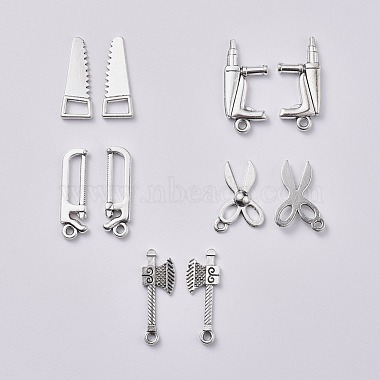 Mixed Tools Metal Charms Tibetan Style Alloy Pendants(TIBEP-X0185-71AS)-2