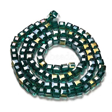 Chapelets de perles en verre galvanoplastique(EGLA-D018-6x6mm-53)-4
