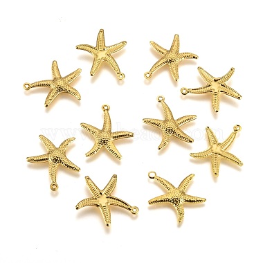 Golden Starfish Brass Pendants