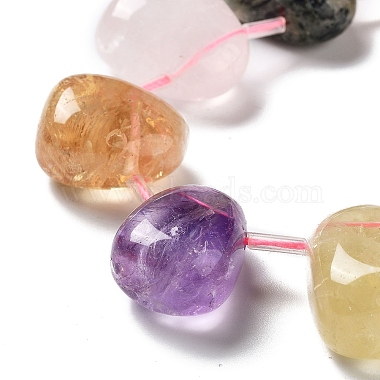 Natural Rose Quartz & Amethyst & Yellow Quartz & Lemon Quartz & Prehnite Beads Strands(G-P528-E03-01)-3