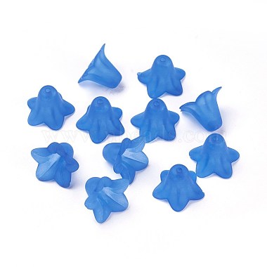 18mm Blue Flower Acrylic Beads