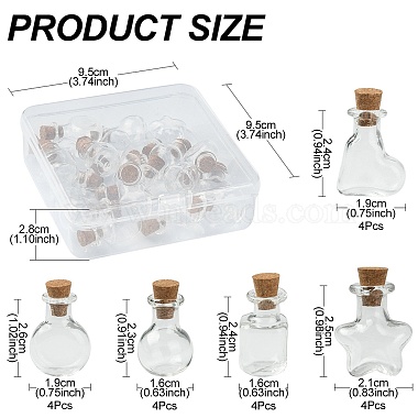 20Pcs 5 Styles Mini High Borosilicate Glass Bottle Bead Containers(BOTT-YW0001-02)-2