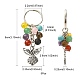 Mixed Gemstone Beads Keychain(KEYC-YW0001-04)-5