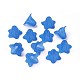 Blue Frosted Transparent Acrylic Flower Beads(X-PLF018-10)-1