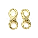 Brass Spring Gate Rings, Cadmium Free & Nickel Free & Lead Free, Infinity, Golden, 14.5x6x3mm(KK-B089-07G)