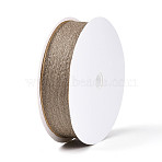 Sparkle Polyester Satin Ribbon, for Gift Packaging, Tan, 1 inch(26mm), about 20.00 Yards(18.29m)/Roll(SRIB-T009-04B)