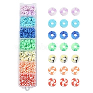 658Pcs 7 Colors Eco-Friendly Handmade Polymer Clay Beads, Disc/Flat Round, Heishi Beads, Mixed Color, 6x1mm, Hole: 2mm, 4g, about 94pcs/color(CLAY-YW0001-78)