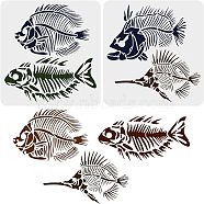Plastic Reusable Drawing Painting Stencils Templates, for Painting on Scrapbook Fabric Tiles Floor Furniture Wood, Square, Fishbone Pattern, 300x300mm(DIY-WH0172-904)