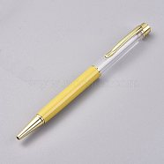 Plastic Empty Tube Floating Pens, DIY Gift Pens, for Office Supplies, Yellow, 14.1x1cm(AJEW-WH0105-42)