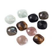Natural & Synthetic Mixed Stone Cabochons, Faceted, Square, 15.5x15.5x5.5mm(G-G835-B01)