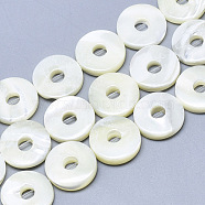 Natural Trochid Shell/Trochus Shell Beads, Donut/Pi Disc, 15x4mm, Hole: 0.8mm(SSHEL-N036-049)