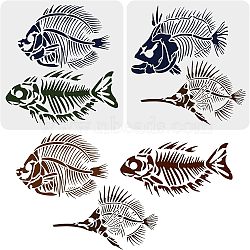 Plastic Reusable Drawing Painting Stencils Templates, for Painting on Scrapbook Fabric Tiles Floor Furniture Wood, Square, Fishbone Pattern, 300x300mm(DIY-WH0172-904)