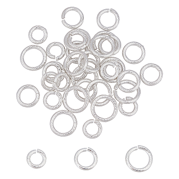 Unicraftale 36Pcs 3 Style 304 Stainless Steel Jump Ring, Open Jump Rings, Silver, 10~14x2mm, Inner Diameter: 6~10mm, 12pcs/style