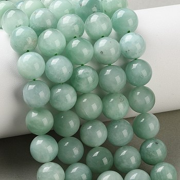 Natural Glass Beads Strands, Round, Smooth, 10~10.5mm, Hole: 0.8mm, about 39pcs/strand, 15.75''(40cm)