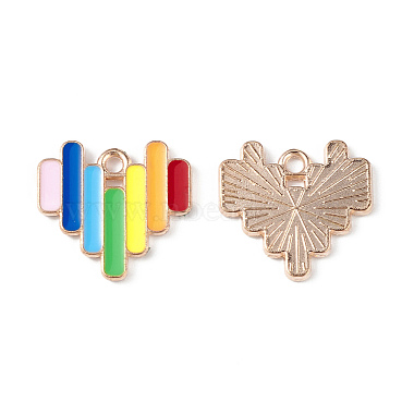 Rainbow Color Pride Alloy Enamel Pendants(ENAM-K067-13)-3