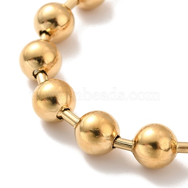 Conjunto de collar y pulsera de cadena de bolas de acero inoxidable chapado al vacío 304(STAS-D181-01G-02B)-5