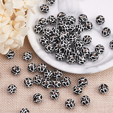 Printed Natural Wooden Beads(WOOD-TA0001-57)-7