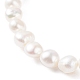 Synthetic Howlite Chips & Natural Pearl Stretch Bracelet for Women(BJEW-JB07654-02)-4