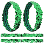 Wide Stretch Sparkling Headband, Elastic Sequin Headband, Hair Accessories for Girls, Green, 205~210x25~27x1.5~3.5mm(OHAR-WH0001-05)