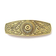 Viking Knot Alloy Retro Hair Barrettes, Hair Accessories for Women & Girls, Oval, Antique Golden, 83.5x29x11mm(AJEW-K048-11AG)