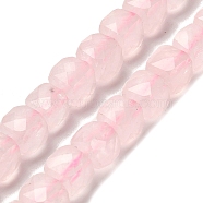 Natural Rose Quartz Beads Strands, Faceted, Cube, 6.5~7.5x6.5~7.5x6.5~7.5mm, Hole: 1.2mm, about 57~58pcs/strand, 15.35~15.55 inch(39~39.5cm)(G-H078-C01-01)