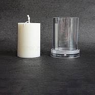 Candle Plastic Molds, for Making Scented Candles, Clear, Column, 75x75x110mm(PW-WGC6A9D-13)