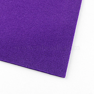 Non Woven Fabric Embroidery Needle Felt for DIY Crafts, Dark Violet, 30x30x0.2~0.3cm, 10pcs/bag(DIY-R061-05)