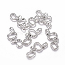 Bubble Tibetan Style Links connectors, Cadmium Free & Lead Free, Antique Silver, 35x15x1mm(TIBE-R139-AS-LF)