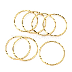 7Pcs Ion Plating(IP) 304 Stainless Steel Polishing Plain Bangles Kit, Real 18K Gold Plated, 1/8 inch(0.3cm), Inner Diameter: 2-3/8 inch(6cm)(BJEW-G695-01G)