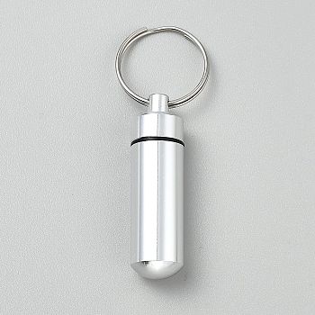 Aluminum Keychain Hanging Bottle, Silver, 70.5mm