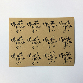 Thank You Sticker, Sealing Stickers, Label Paster Picture Stickers, Peru, 35mm, 12pcs/sheet