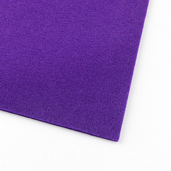 Non Woven Fabric Embroidery Needle Felt for DIY Crafts, Dark Violet, 30x30x0.2~0.3cm, 10pcs/bag