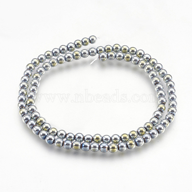 Electroplate Non-magnetic Synthetic Hematite Beads Strands(G-I200-02-4mm)-2