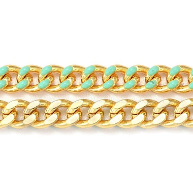 Two Tone Handmade Brass Curb Chains(CHC-I035-01G-09)-2