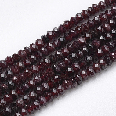 4mm Abacus Garnet Beads